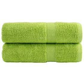 Hand towels 2 units, apple green, 100% cotton, 50x100 cm, 600 gsm by , Towels - Ref: Foro24-137497, Price: 19,99 €, Discount: %