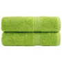 Toallas de mano 2 uds algodón verde manzana 50x100 cm 600 gsm de , Toallas - Ref: Foro24-137497, Precio: 19,08 €, Descuento: %