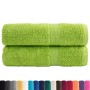 Toallas de mano 2 uds algodón verde manzana 50x100 cm 600 gsm de , Toallas - Ref: Foro24-137497, Precio: 19,08 €, Descuento: %