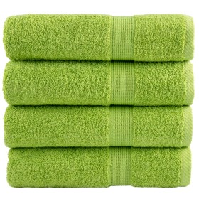 Bathroom towels 4 units 100% cotton green 100x150 cm 600 gsm by , Towels - Ref: Foro24-137504, Price: 70,99 €, Discount: %