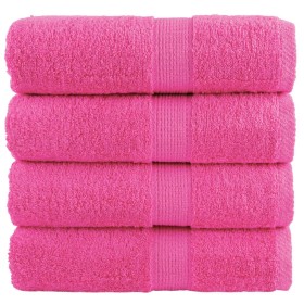 Guest towels 4 units 100% cotton pink 30x50 cm 600 gsm by , Towels - Ref: Foro24-137519, Price: 14,99 €, Discount: %