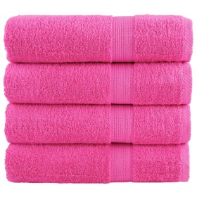 4 pink 100% cotton bath towels 70x140 cm 600 gsm by , Towels - Ref: Foro24-137525, Price: 48,99 €, Discount: %