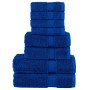 Juego de toallas 8 piezas 100% algodón azul 600 gsm de , Toallas - Ref: Foro24-137538, Precio: 45,58 €, Descuento: %