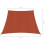 HDPE terracotta sail shade 160 g/m² 3/4x2 m by vidaXL, Umbrellas - Ref: Foro24-311378, Price: 19,03 €, Discount: %