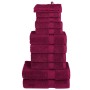 Set of 12 towels 100% cotton burgundy 600 gsm by , Towels - Ref: Foro24-137573, Price: 56,69 €, Discount: %