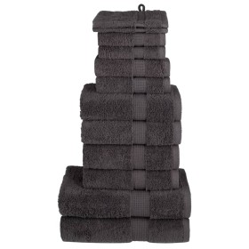 Set of 12 towels 100% cotton anthracite gray 600 gsm by , Towels - Ref: Foro24-137571, Price: 62,50 €, Discount: %