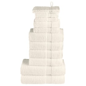 Set of 12 towels 100% cotton cream 600 gsm by , Towels - Ref: Foro24-137584, Price: 56,99 €, Discount: %