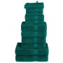 Juego de toallas 12 piezas 100% algodón verde 600 gsm de , Toallas - Ref: Foro24-137578, Precio: 54,63 €, Descuento: %