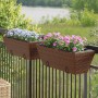 Planters with hooks 2 units synthetic brown rattan by , Pots and planters - Ref: Foro24-366399, Price: 45,36 €, Discount: %