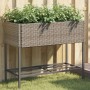 Planter with gray synthetic rattan shelf by , Pots and planters - Ref: Foro24-366386, Price: 78,29 €, Discount: %