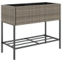 Planter with gray synthetic rattan shelf by , Pots and planters - Ref: Foro24-366386, Price: 78,29 €, Discount: %