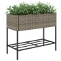 Planter with gray synthetic rattan shelf by , Pots and planters - Ref: Foro24-366386, Price: 78,29 €, Discount: %