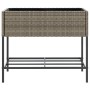 Planter with gray synthetic rattan shelf by , Pots and planters - Ref: Foro24-366386, Price: 78,29 €, Discount: %