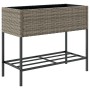 Planter with gray synthetic rattan shelf by , Pots and planters - Ref: Foro24-366386, Price: 78,29 €, Discount: %