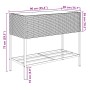 Planter with gray synthetic rattan shelf by , Pots and planters - Ref: Foro24-366386, Price: 78,29 €, Discount: %