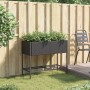 Planter with black synthetic rattan shelf by , Pots and planters - Ref: Foro24-366384, Price: 71,99 €, Discount: %