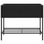 Planter with black synthetic rattan shelf by , Pots and planters - Ref: Foro24-366384, Price: 71,99 €, Discount: %