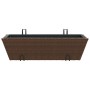 Planters with hooks 2 units synthetic rattan brown by , Pots and planters - Ref: Foro24-366402, Price: 53,36 €, Discount: %