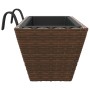 Planters with hooks 2 units synthetic rattan brown by , Pots and planters - Ref: Foro24-366402, Price: 53,36 €, Discount: %