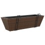 Planters with hooks 2 units synthetic rattan brown by , Pots and planters - Ref: Foro24-366402, Price: 53,36 €, Discount: %