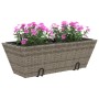 Blumenkästen mit Haken, 2 Stück, graues Kunststoff-Rattan von , Töpfe und Pflanzgefäße - Ref: Foro24-366400, Preis: 53,75 €, ...