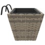 Planters with hooks 2 units synthetic rattan gray by , Pots and planters - Ref: Foro24-366400, Price: 45,99 €, Discount: %