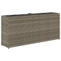 Pflanzgefäß mit 2 Blumentöpfen aus grauem synthetischem Rattan 90x20x40 cm von , Töpfe und Pflanzgefäße - Ref: Foro24-366409,...