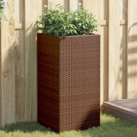 Synthetic brown rattan planter 40x40x80 cm by , Pots and planters - Ref: Foro24-366414, Price: 70,99 €, Discount: %