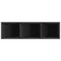 Planter with 3 black synthetic rattan pots 105x30x32 cm by , Pots and planters - Ref: Foro24-366416, Price: 62,65 €, Discount: %