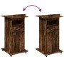 Atril con ruedas y cajón madera roble ahumado 55x55x107 cm de , Escritorios - Ref: Foro24-848028, Precio: 130,83 €, Descuento: %