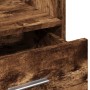 Wheeled stand with smoked oak wood drawer 55x55x107 cm by , Desks - Ref: Foro24-848028, Price: 130,83 €, Discount: %