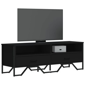 Engineered wood TV stand in black, 122x34x41 cm by , TV Furniture - Ref: Foro24-848579, Price: 107,99 €, Discount: %