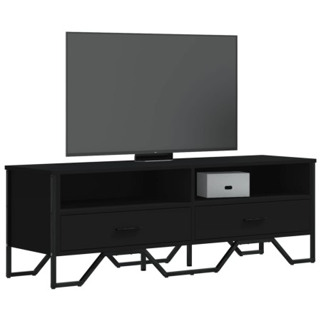 Mueble de TV madera de ingeniería negro 122x34x41 cm de , Muebles TV - Ref: Foro24-848579, Precio: 107,99 €, Descuento: %