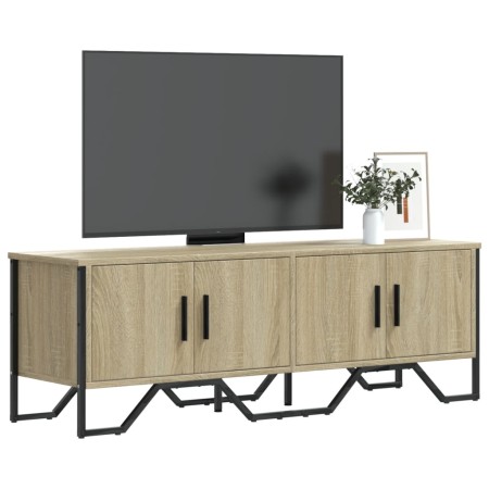 TV stand made of engineered wood in Sonoma oak, 122x34x41 cm by , TV Furniture - Ref: Foro24-848585, Price: 88,99 €, Discount: %