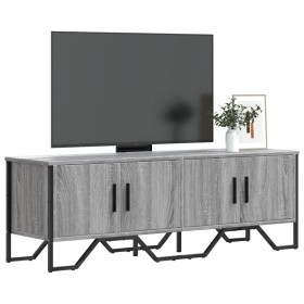 TV stand made of gray Sonoma engineered wood, measuring 122x34x41 cm. by , TV Furniture - Ref: Foro24-848587, Price: 90,99 €,...