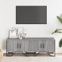 TV stand made of gray Sonoma engineered wood, measuring 122x34x41 cm. by , TV Furniture - Ref: Foro24-848587, Price: 90,62 €,...