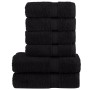 6-piece towel set 100% cotton black 600 gsm by , Towels - Ref: Foro24-137565, Price: 49,84 €, Discount: %