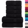 6-piece towel set 100% cotton black 600 gsm by , Towels - Ref: Foro24-137565, Price: 49,84 €, Discount: %