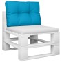 Light blue fabric cushion for pallet sofa 50x40x12 cm by , Cushions for chairs and sofas - Ref: Foro24-360539, Price: 20,06 €...