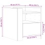 Nachttisch aus weißem Ingenieurholz 45x50x50 cm von , Nachttische - Ref: Foro24-848276, Preis: 74,34 €, Rabatt: %