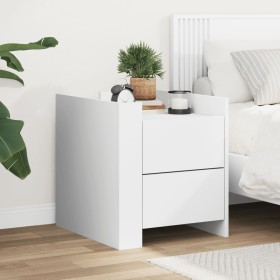 Engineered wood white bedside table 45x50x50 cm by , Nightstands - Ref: Foro24-848283, Price: 83,80 €, Discount: %