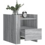 Mesita de noche madera de ingeniería gris Sonoma 45x50x50 cm de , Mesitas de noche - Ref: Foro24-848281, Precio: 74,34 €, Des...