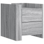 Bedside table made of gray Sonoma engineered wood, 45x50x50 cm. by , Nightstands - Ref: Foro24-848288, Price: 83,80 €, Discou...