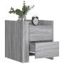 Mesita de noche madera de ingeniería gris Sonoma 45x50x50 cm de , Mesitas de noche - Ref: Foro24-848288, Precio: 83,80 €, Des...