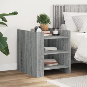 Bedside table made of gray Sonoma engineered wood, 45x50x50 cm. by , Nightstands - Ref: Foro24-848295, Price: 66,99 €, Discou...