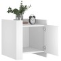 Engineered wood white bedside table 45x50x50 cm by , Nightstands - Ref: Foro24-848297, Price: 60,04 €, Discount: %