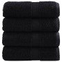 Toallas 4 unidades 100% algodón negro 30x30 cm 600 gsm de , Toallas - Ref: Foro24-137420, Precio: 14,11 €, Descuento: %