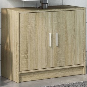 Waschbeckenunterschrank aus Sonoma-Eichen-Ingenieurholz 63x29x55 cm. von , Badezimmermöbel - Ref: Foro24-848096, Preis: 59,99...