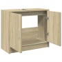 Armario de lavabo madera de ingeniería roble Sonoma 63x29x55 cm de , Muebles de baño - Ref: Foro24-848096, Precio: 59,41 €, D...