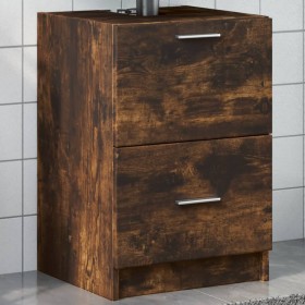 Armario de lavabo madera ingeniería roble ahumado 40x37x59 cm de , Muebles de baño - Ref: Foro24-848105, Precio: 71,99 €, Des...